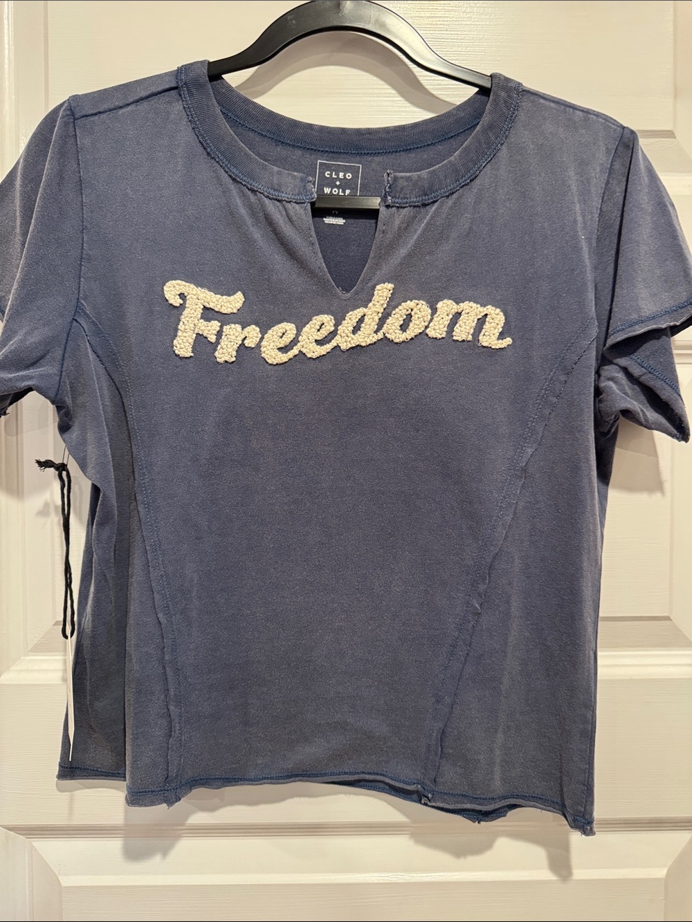 Cleo + Wolf Navy 'Freedom' Short Sleeve Tee